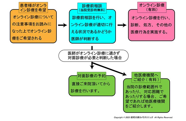 オンライン診療の流れ