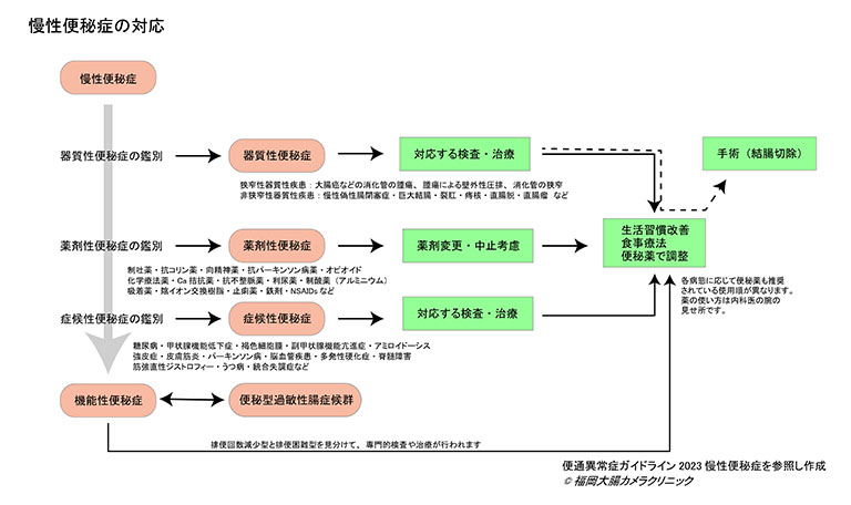 慢性便秘症の診療フローチャート